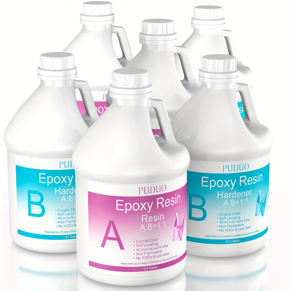 Ultra-Clear Epoxy Resin Kit 1 2 3 Gallon Fast Curing Bubble-Free Non-Yellowing – 2-Part AB Epoxy for Coatings Casting Countertops River Tables & DIY Crafts - product image 12