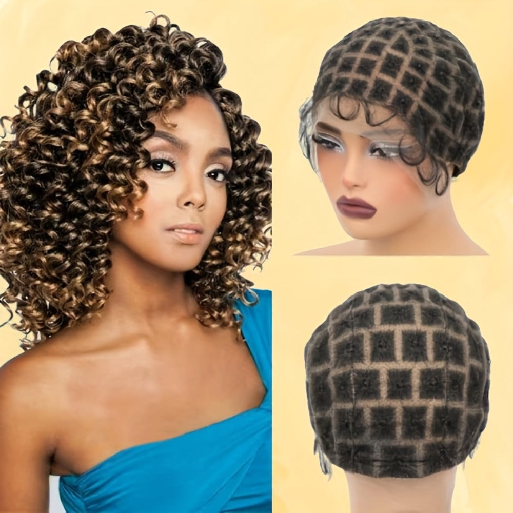 Crochet Wig Cap DIY Braiding Set Double Full Lace Baby Hair Premade Lace Front | Nylon Hair Net Hook Tool for Making Braided Wigs 82 109 112 121 Sections Natural Black - product image 6
