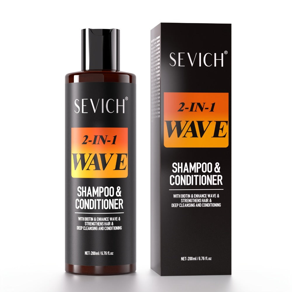 360 Wave Shampoo & Pomade for Men 2-in-1 with Biotin & Glycerin – Deep Cleansing Conditioning Formula, Strengthens Hair, Defines & Lays Waves, Durag Routine Compatible, 200ml - product image 3