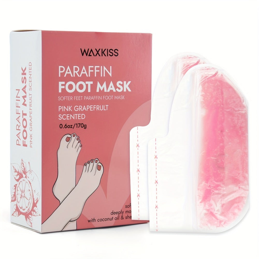 Paraffin Wax Moisturizing Hand & Foot Mask WAXKISS - Non-Greasy Skin Softening Treatment Lavender & Grapefruit Scent - Portable Spa Mask for Dry Cracked Hands Feet Skin Elasticity  - product image 4
