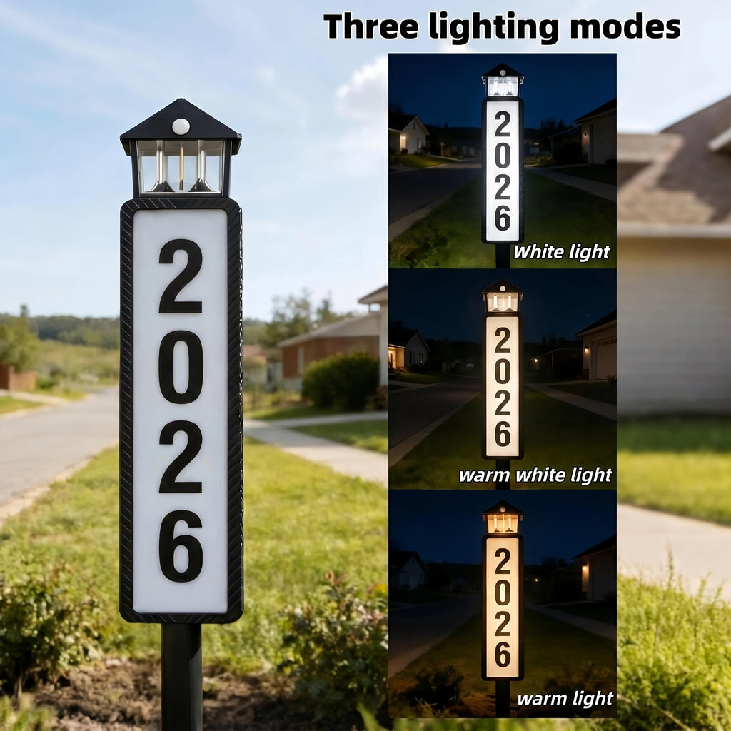 Solar Luminous House Number Sign, 3 Modes LED Lighted Address Board, Clear Visibility at Night, Suitable for Courtyards, Residences, and Apartments, Easy - product image 10