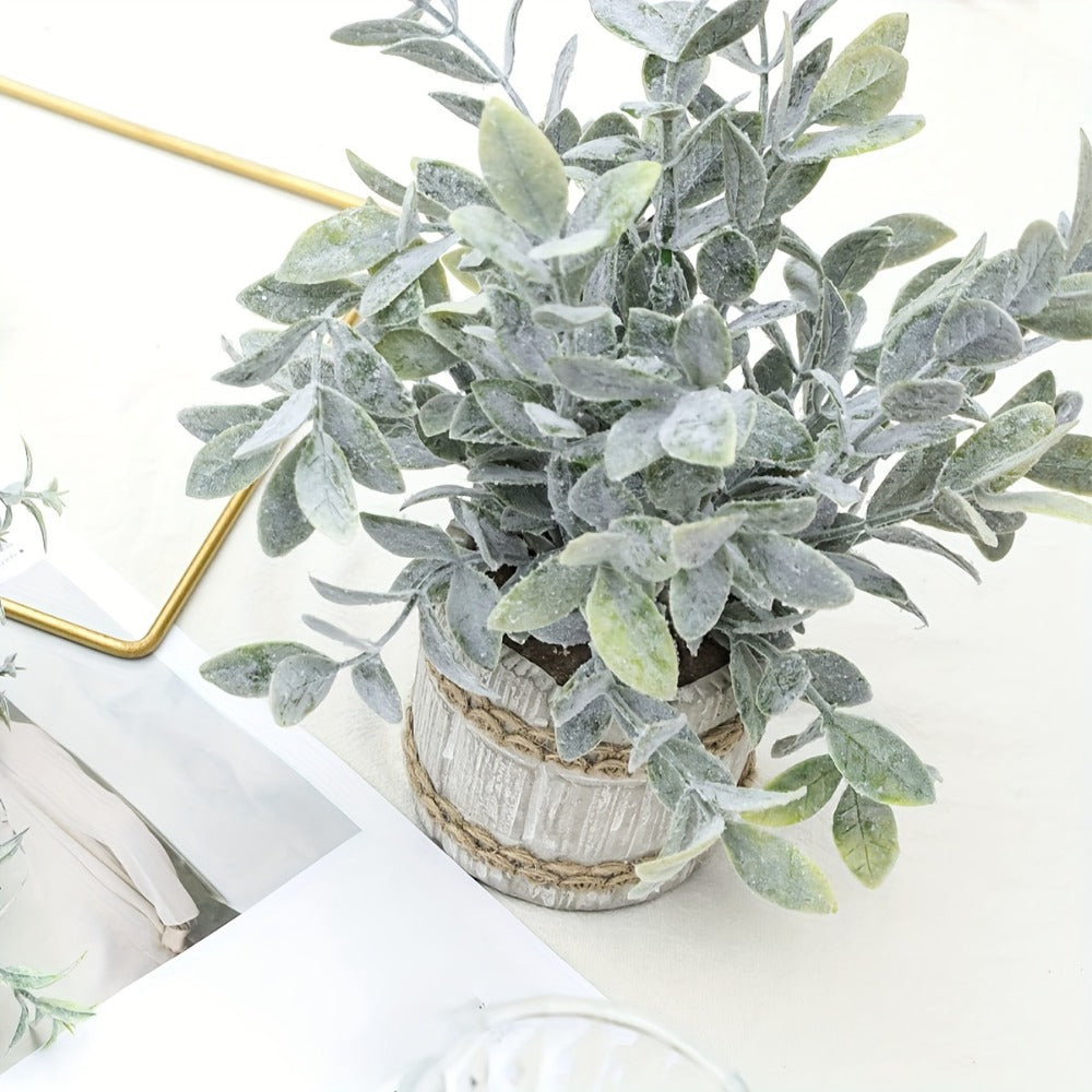 Fake Plants Artificial Plants Indoor 4-Pack Small Potted Greenery in Paper Pulp Pots | Faux Plants for Shelf Desk Home Office Farmhouse Bathroom Decor | Low-Maintenance Artificial  - product image 4