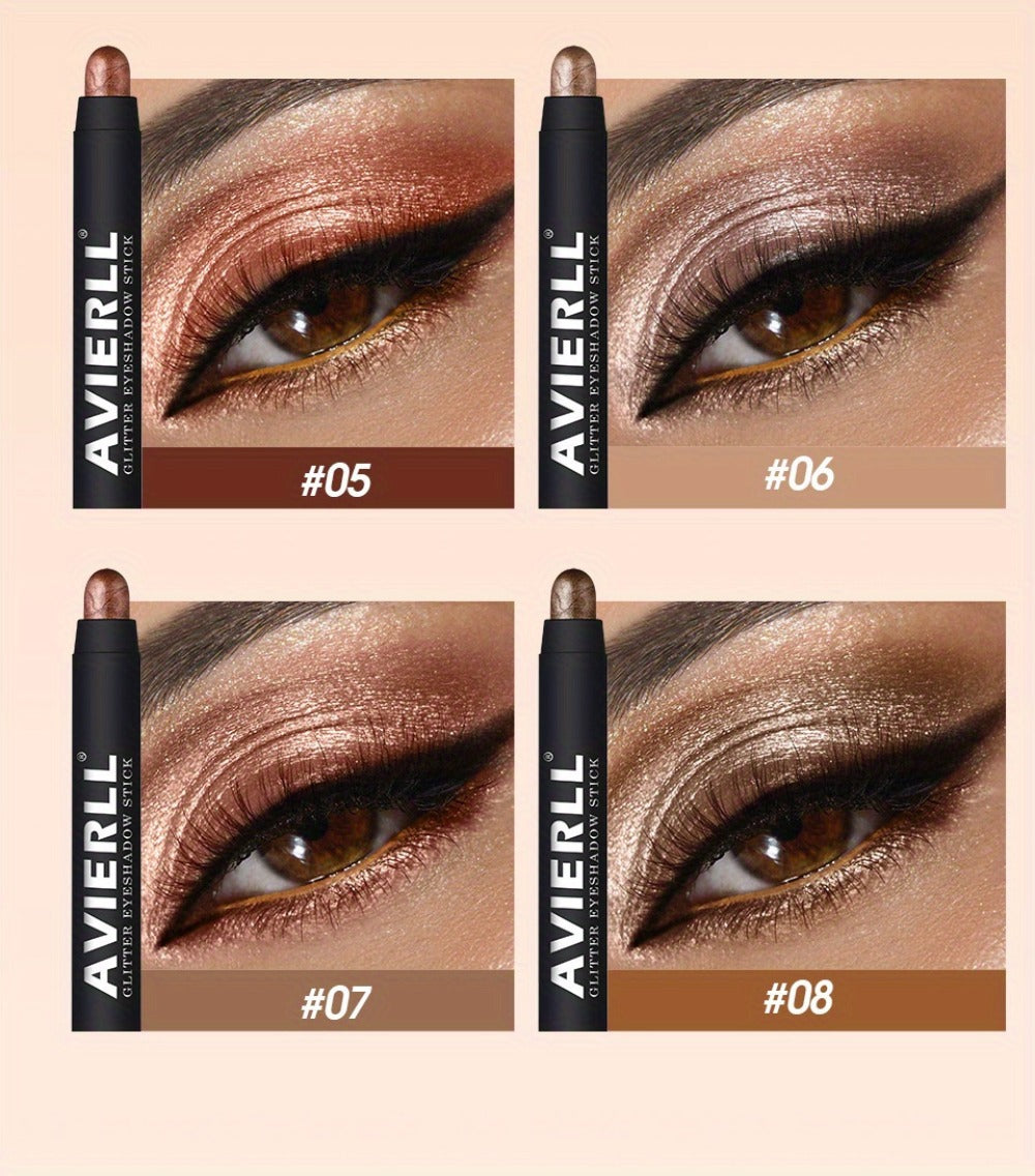 Waterproof Eyeshadow Stick Set 8 Piece – Shimmer, Pearlescent & Matte Eye Shadow Pencils, Creamy Blendable Formula, Long-Lasting Smoky Natural Glitter Eye Looks, Gift for Her - product image 17