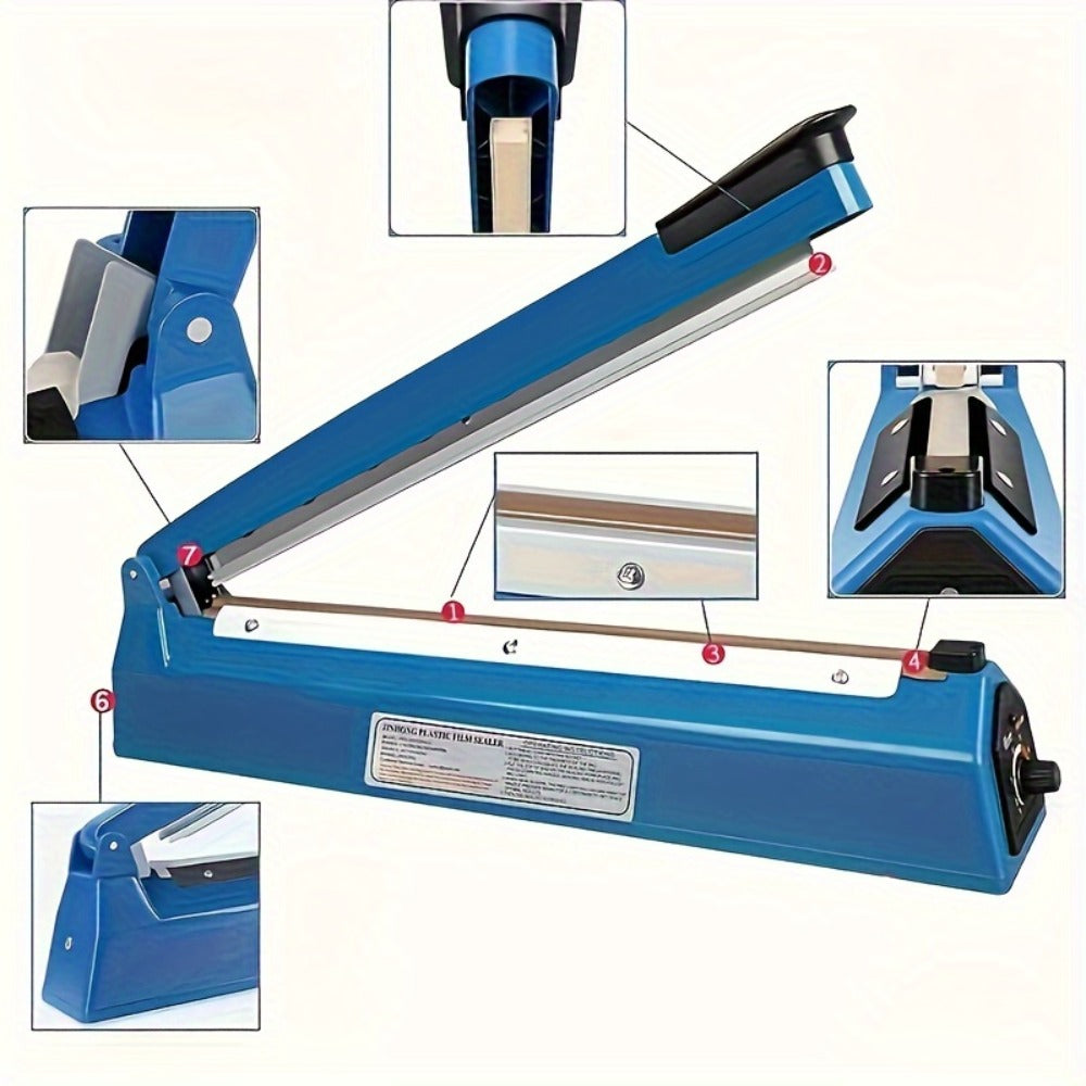 Impulse Heat Sealer 8" & 12" | Adjustable Temperature Poly Bag Sealing Machine for Plastic, Mylar, PE & PP Bags – Portable Manual Heat Sealer for Home, Restaurant, Retail & Food St - product image 9