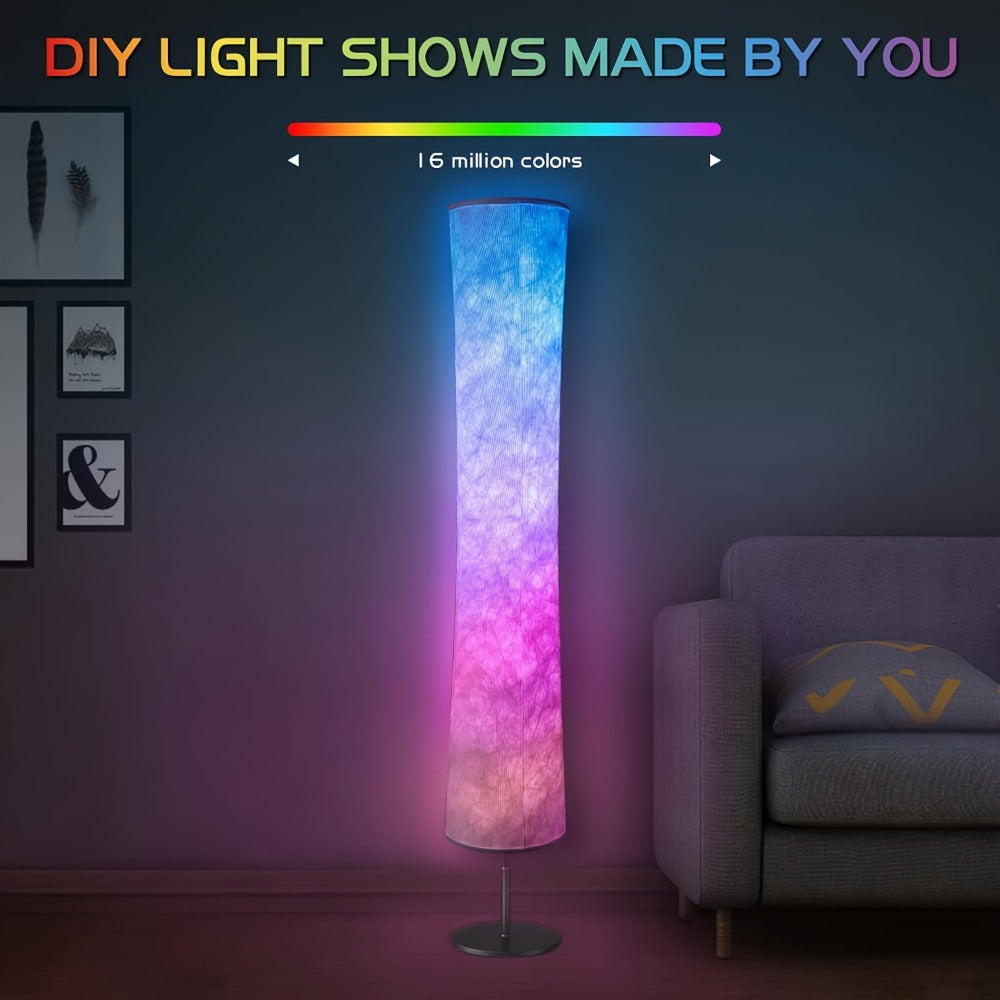 RGB Color Changing Floor Lamp 60 Inch – Fabric Shade Standing Lamp with 16 Million Colors, App & Remote Control, Music Sync, Adjustable Brightness for Living Room Bedroom Party Dec - product image 8