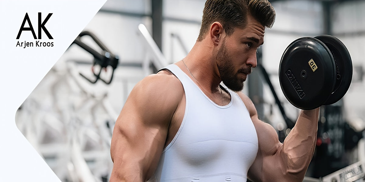 5-Pack Men's Compression Shirts - Tummy Control Waist Trainer Vest, Sleeveless Body Shaper with Neoprene Filler, Medium Stretch Athletic Base Layer for Workout - product image 2