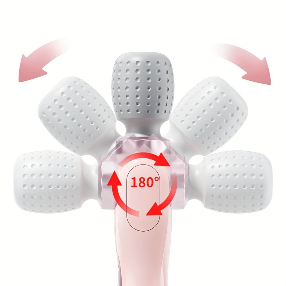 Electric Handheld Massager 180° Foldable Massage Stick | 5-Speed Vibration USB Rechargeable Rotating Head | Full Body Relief Neck Back Shoulder Leg Waist | Portable Cordless Massag - product image 9