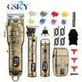 Professional Hair Clippers Trimmer Set for Men - T-Blade Trimmer Nose Hair Trimmer Electric Razor LCD Display USB Rechargeable Zinc Alloy Ergonomic Grooming Kit Bronze - product image 14