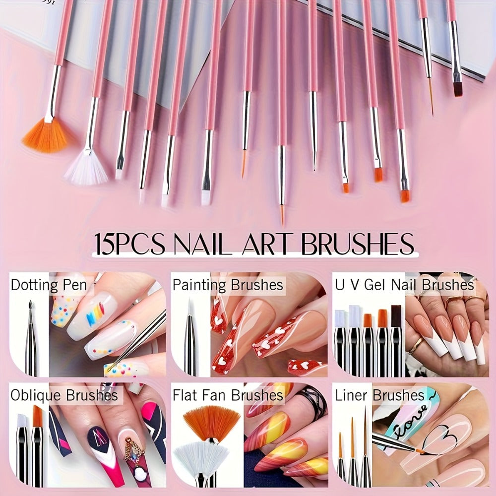 72-Piece Complete Nail Art Set with LED UV Lamp, Electric Nail Drill Pen, Gel Polish, Glue Drying Machine, Nail Polisher, Polish Brush Set, Finger Divider & Stainless Steel Manicur - product image 3