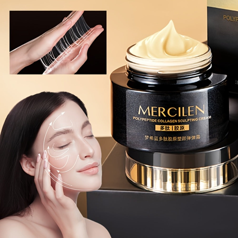 Hyaluronic Acid Collagen Face Cream with Squalane & Glycerin — Alcohol-Free Hydrating Firming Moisturizer for Normal to Sensitive Skin Unisex Daily Skincare - product image
