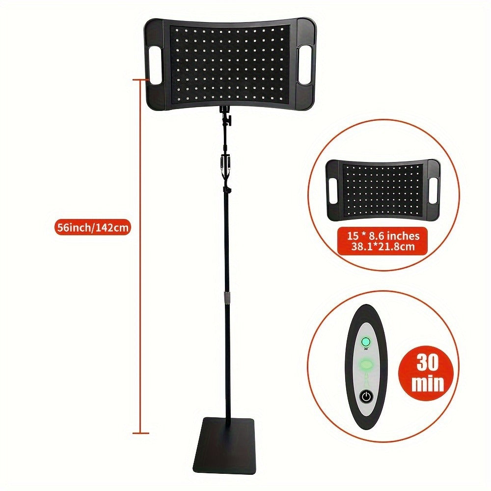 Red Light Therapy Lamp 660nm & 850nm Near Infrared Light Therapy Device with Stand LED Panel for Face Body Skin Rejuvenation Pain Relief Muscle Recovery - product image 2