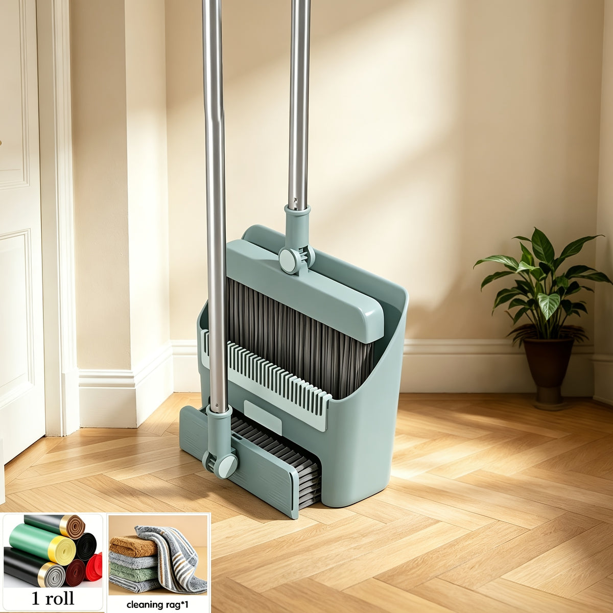 2-In-1|3-In-1|4-In-1 Household Broom with Dustpan Floor, Brush Set Foldable Broom with Dustpan Combo Set and Brush Household Cleaning Tool Set - product image 26