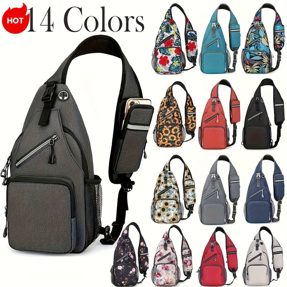 Crossbody Bag for Women & Men, Large Capacity Single Shoulder Bag with Zipper, Featherlight Multi-Pocket Design, Casual Sling Bag for Travel, Hiking, Work - product image