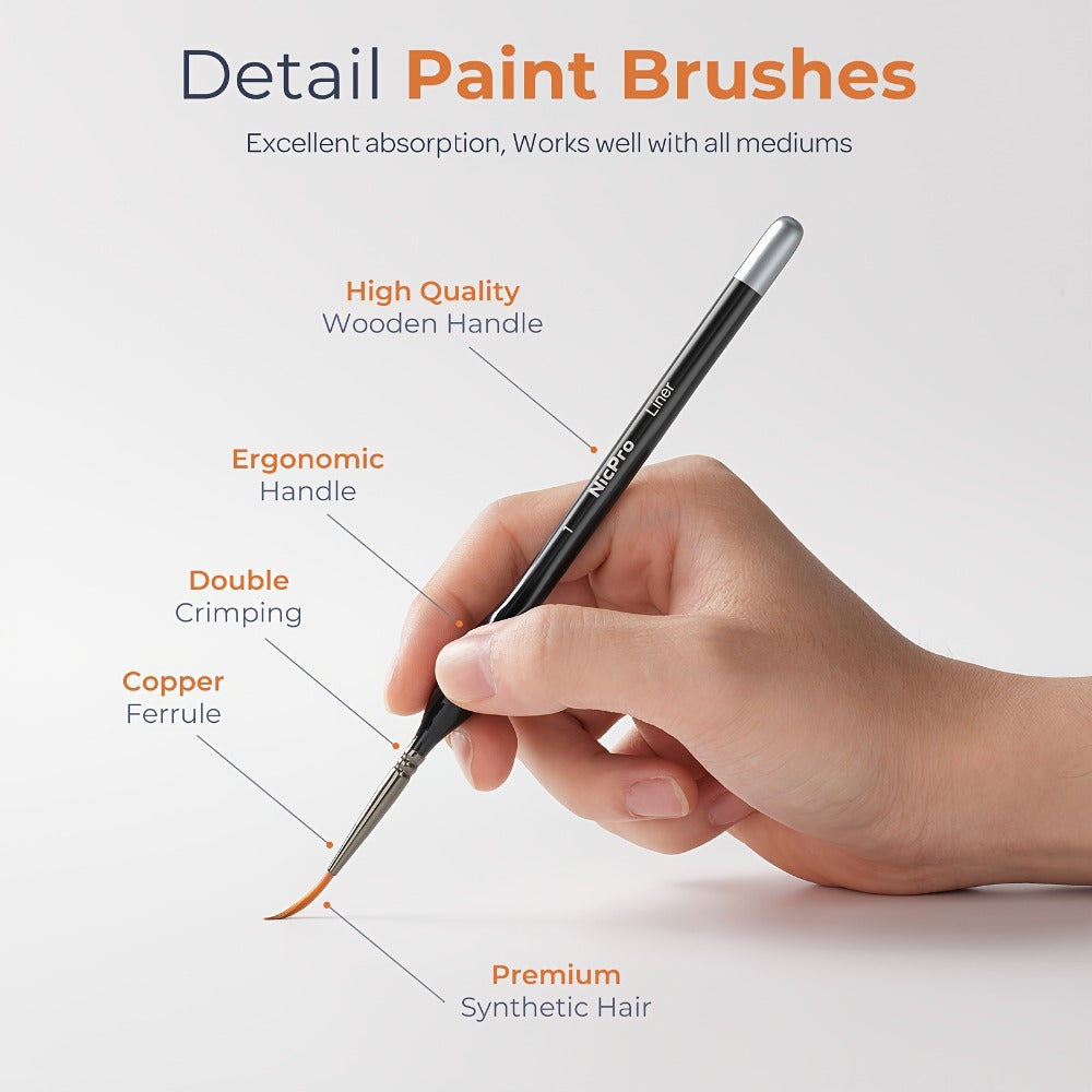 Miniature Paint Brush Set 16 & 24 Pcs | Acrylic Watercolor Oil Warhammer DnD Model Brushes | Professional Fine Detail Painting Kit with Brush Holder & Carry - product image 5