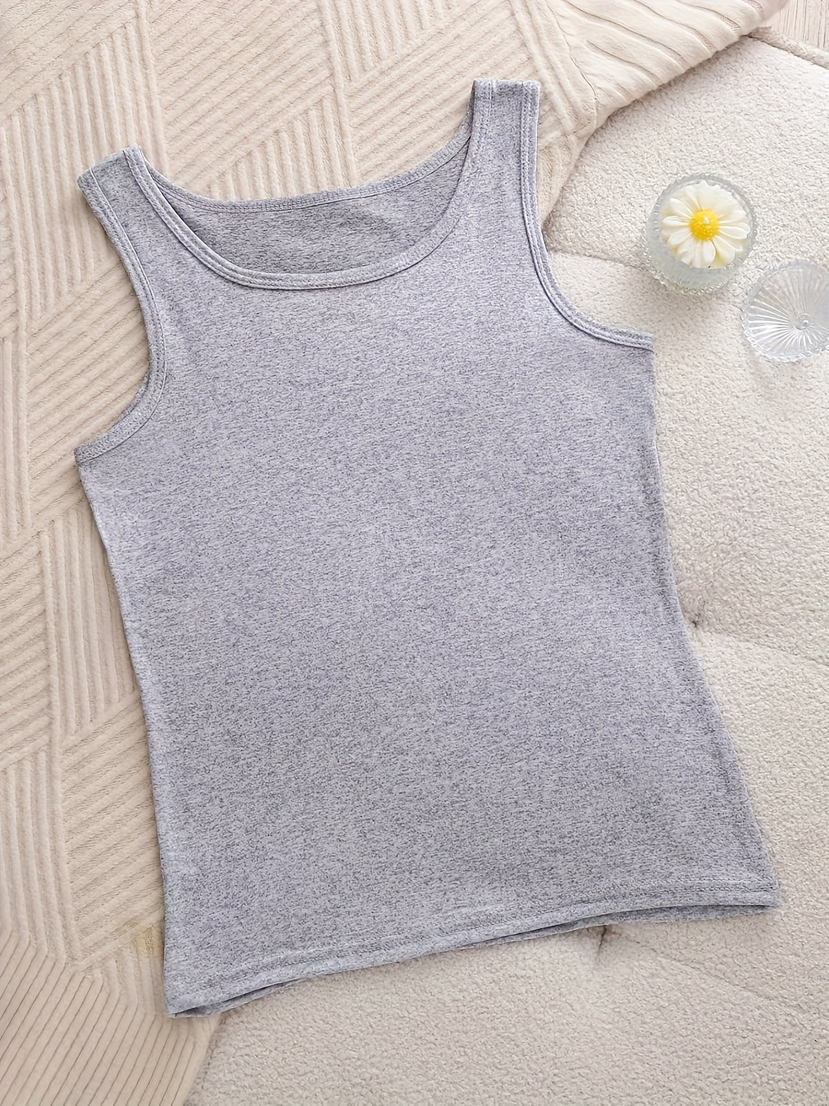 6pcs Women's Soft Sticky Blouses - Sleeveless Shirts with Semi-Sheer Adhesive Top Layer (No Padding), Breathable All-Season Vest for home & Layering - product image 14