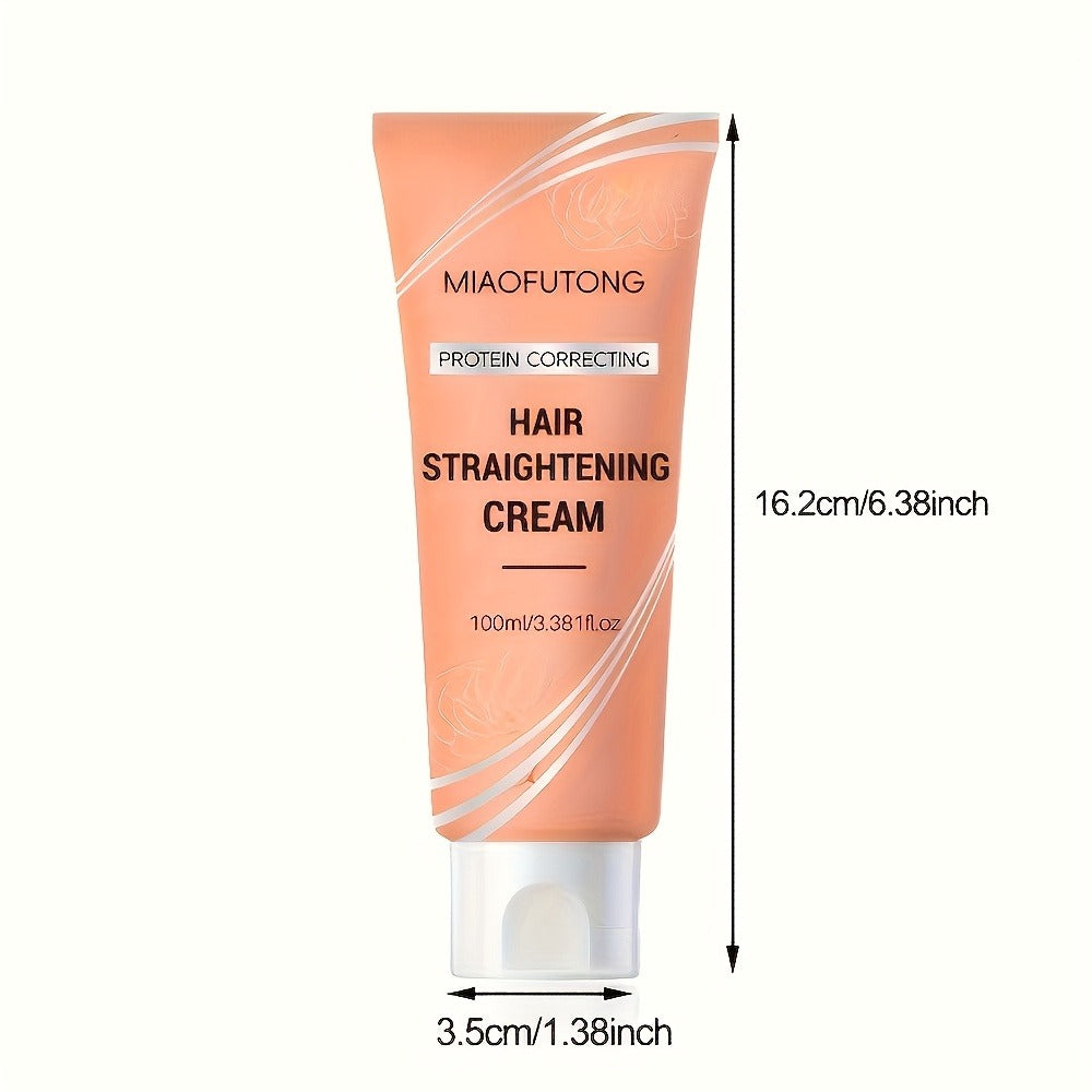 Frizz Control Hair Straightening Cream with Protein 100ml 3.38oz | Deep Hydrating Smoothing Treatment | Strengthens & Softens | Non-Greasy Lightweight Formula for All Hair Types Wo - product image 5