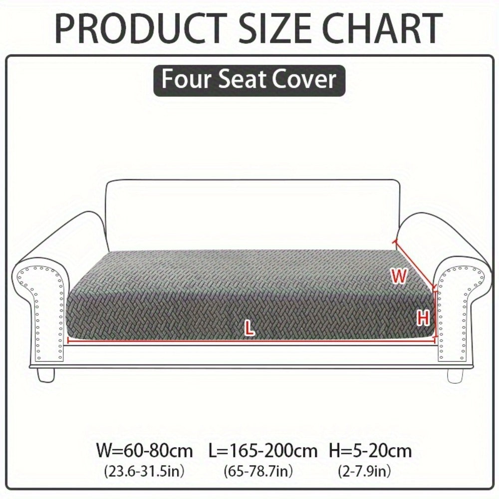 Jacquard Stretch Sofa Cover Non-Slip | Elastic Wear-Resistant Couch Slipcover, Polyester Jacquard Fabric, 1 to 4 Seat Sectional L-Shape, Armrest Backrest, Machine Washable - product image 9