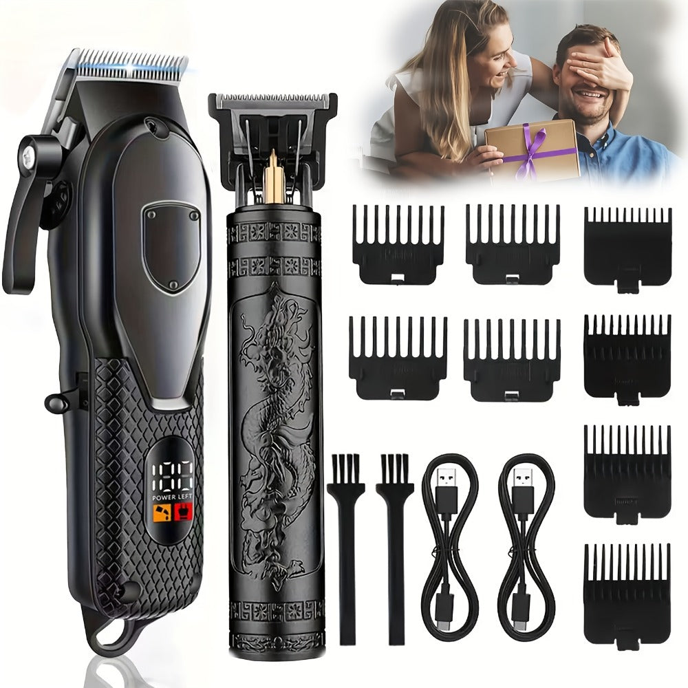 Multi-Piece Hair Clipper Kit for Men – USB Rechargeable Cordless Electric Trimmer Set, 2-Piece & 4-Piece Home Travel Barber Tool, Black Blue Gold Grooming Gift - product image 9