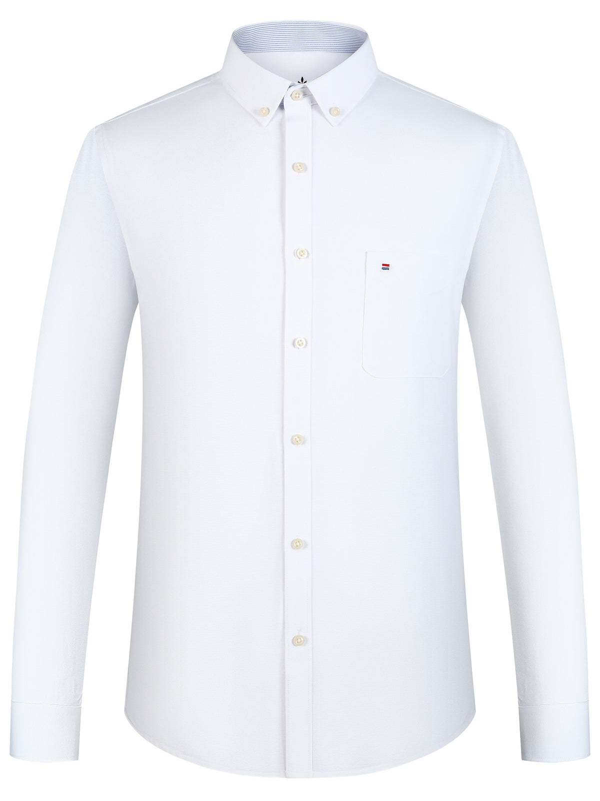 Men's Cotton Blend Dress Shirt, Casual Lapel Collar, Non-Stretch Solid Color, Regular Long Sleeve, Single Breasted Placket, Regular Fit, for Spring/Fall - product image 10
