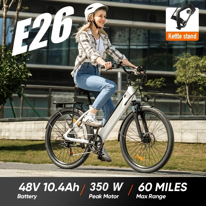 350W Motor, 48V 10.4Ah Battery, 60-Mile Range, Dual Shock Absorbers & LCD Display – Electric Mountain Bike 26" - product image 2