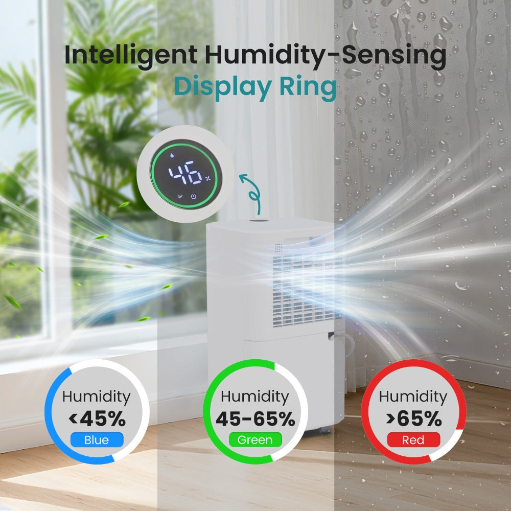 Dehumidifier for Basement 50 Pint 5500 Sq Ft with Drain Hose, Portable Home Dehumidifier for Large Room Bedroom Bathroom, 3 Modes Auto Shut-Off Quiet Fan Washable Filter Humidity C - product image 6