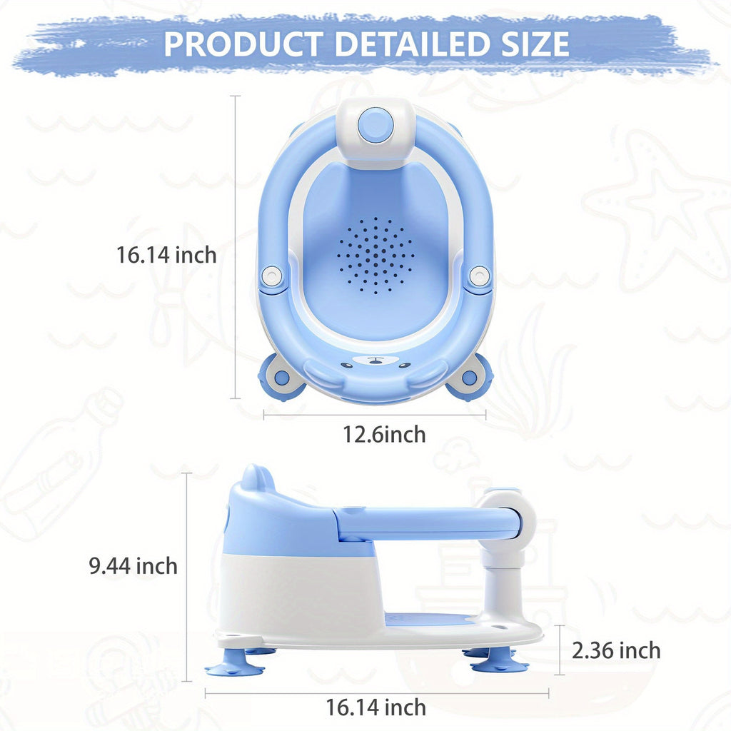 Baby Bath Seat for Babies 6 Months & Up, Toddler Bath Seats for Babies Sitting Up, Non-Slip Infant Bath Tub Chair with 4 Suction Cups & Soft Cushion for - product image 2