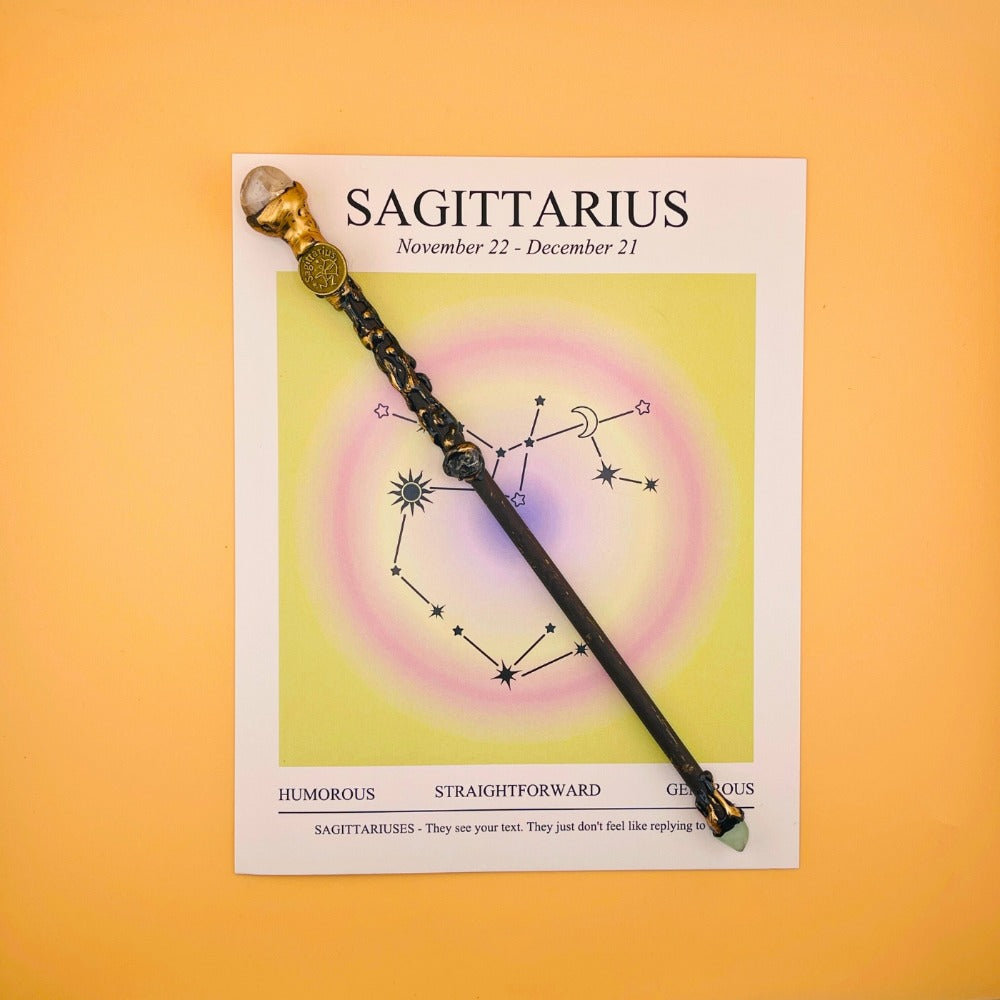 All 12 Signs Cosplay Scepter Witch Wand for Halloween, Christmas, Valentine's Day & Birthday Gift, Astrology Lover Gift for Her – Zodiac Crystal Magic Wand - product image 11