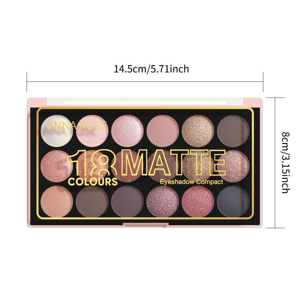 Eyeshadow Palette 18 Colors Matte Shimmer Waterproof – Sweatproof Long-Lasting Blendable Pigmented Eye Makeup for Everyday Glam Wedding Party, Professional Eye Shadow for Women & B - product image 6