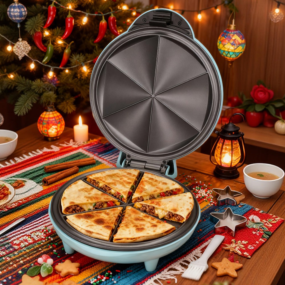 Electric Quesadilla Maker 9.5 Inch – Grilled Cheese Machine, Extra Stuffing Capacity, Easy 6-Wedge Slice, Non-Slip Feet | Also Available as 12 Inch Pizza Maker - product image 6