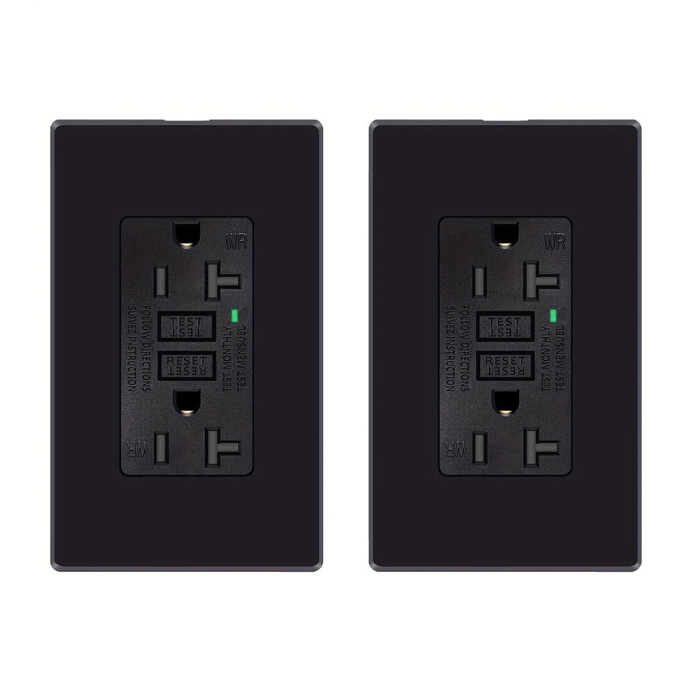 GFCI Outlet 20 Amp Tamper Resistant WR Weather Resistant with Wall Plate ETL Listed LED Indicator Test Reset Button Ground Fault Circuit Interrupter for Bathroom Kitchen Garage 2 4 - product image 11