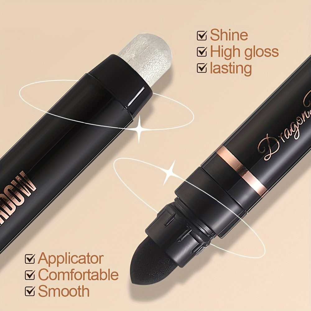 Shimmer Eyeshadow Stick Set 12 Pcs Double-Ended Glitter Cream Eye Shadow Pencil Waterproof Long-Lasting Squalane-Infused Makeup Kit for Women Daily Party Bridal - product image 7