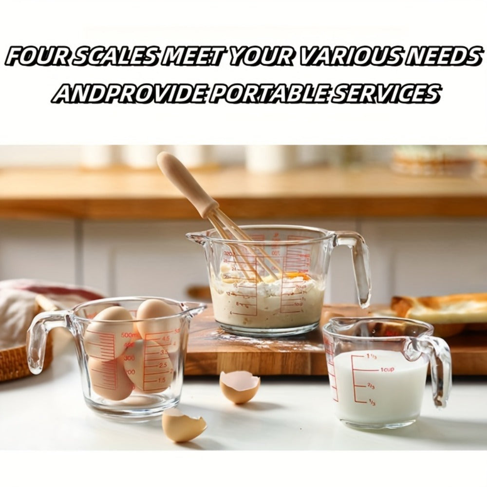 Tempered Glass Measuring Cup Set with Coffee Cups, Borosilicate Glass Liquid Measuring Cups for Kitchen Baking Cooking, Dishwasher Safe, 4PCs or 9PCs - product image 9