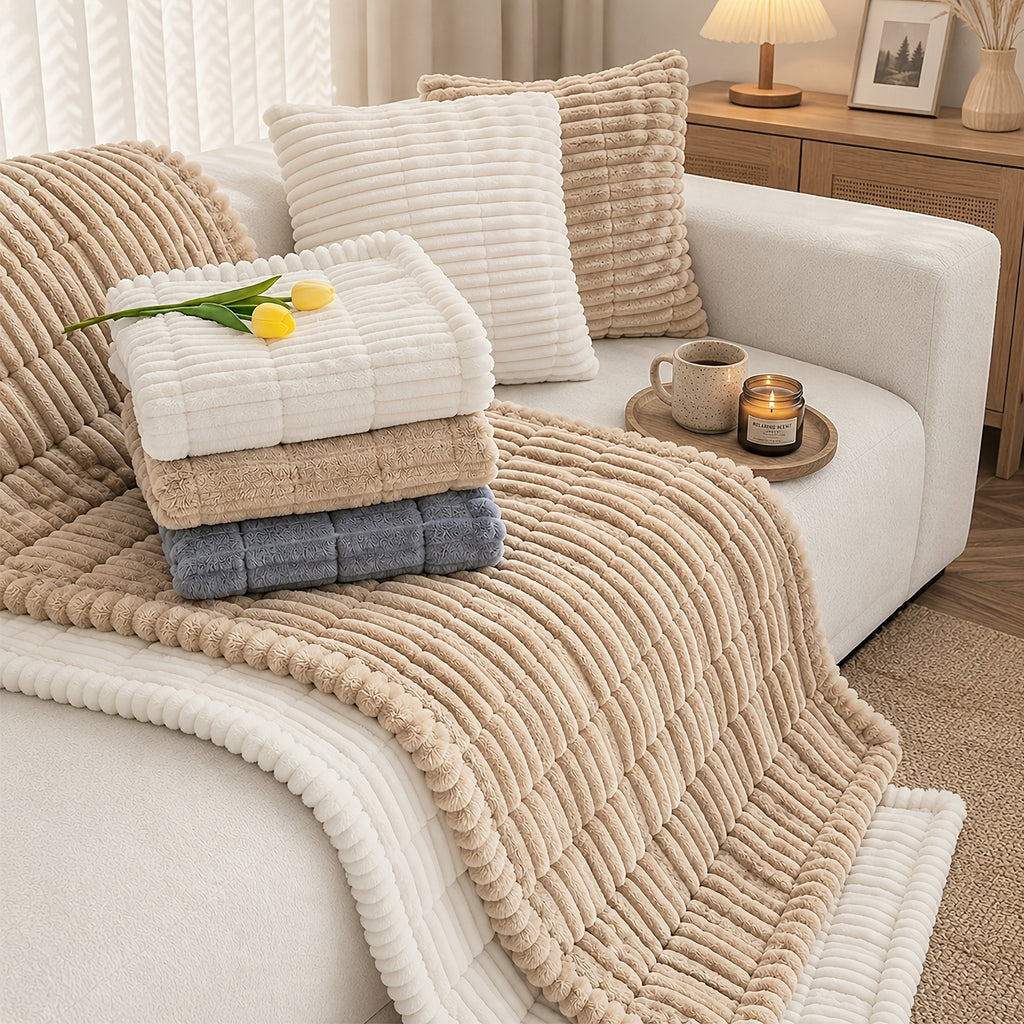 1pc Soft Quilted Thick Sofa Cushion, Bohemian Style Removable Machine Washable Sofa Protector, All Season Pet Friendly 1/2/3/4 Seater Split Sofa Cover - product image 2