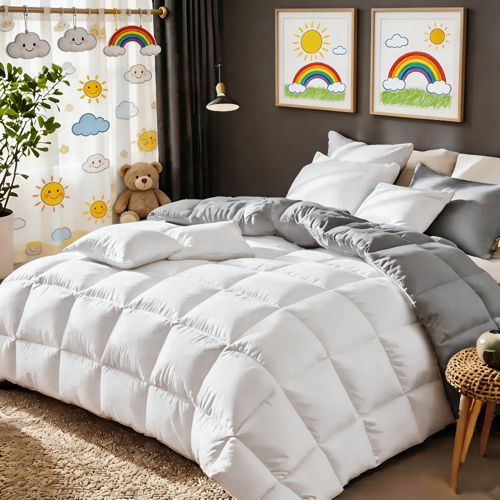 Comforter Set 7 Piece Bed in a Bag Full Queen King Soft Satin-Like Fabric with Fitted Sheet Flat Sheet Pillowcases Breathable Bedding Set for Bedroom Hotel - product image 9