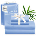 Bamboo Cooling Bed Sheet Set 4pcs Extra Deep Pocket Breathable Fitted Sheet Flat Sheet Pillowcases for Hot Sleepers Twin Full Queen King - product image 22