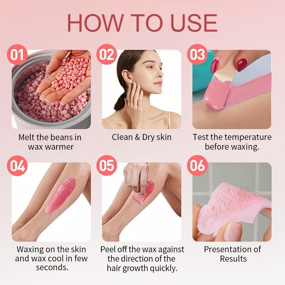 Hard Wax Warmer Kit 43 Piece Complete Home Waxing Set with Pink Hard Wax Beads - No Strip Hair Removal for Face Eyebrow Body Brazilian Bikini Underarm - Professional Wax Pot Machin - product image 10