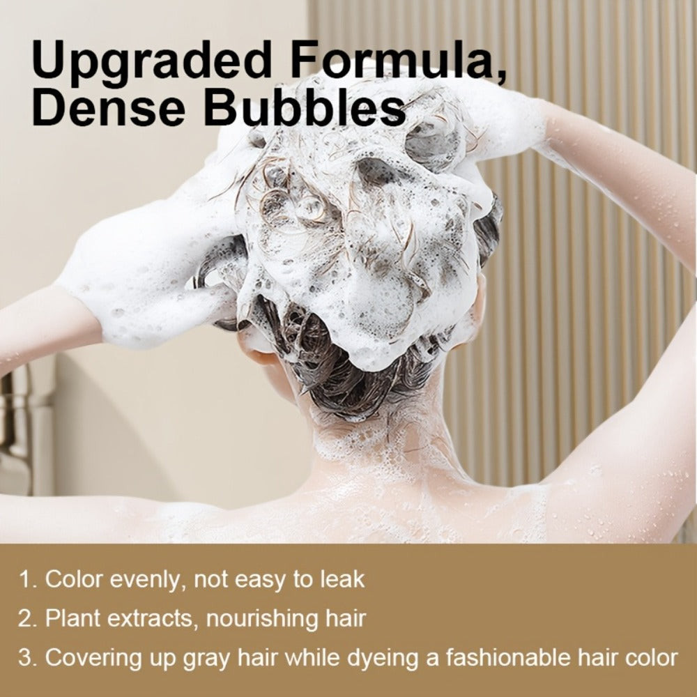 3-in-1 Hair Dye Shampoo Sachets Box of 10 Packs — Natural Color, Grey Coverage, Deep Cleansing, No-Mix Formula, Travel-Friendly Individual Packaging for Women & Men, Black Brown Ch - product image 14