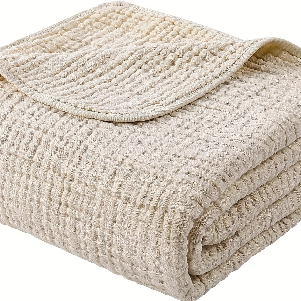 Morandi Cotton Muslin Blanket 6-Layer – Soft Gauze Throw for Couch & Bed, Lightweight Breathable All Season, Machine Washable, 6 Colors - product image 19
