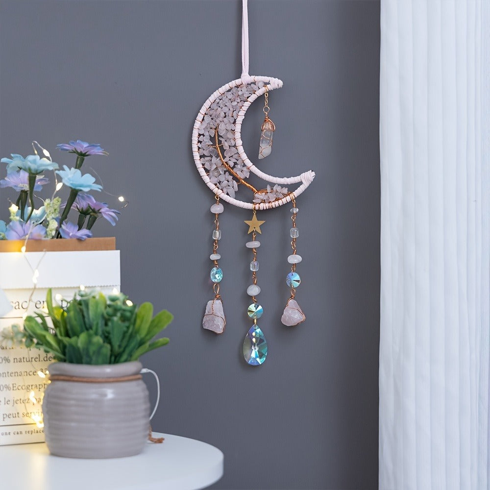 Dreamcatcher Moon Suncatcher Wall Hanging – Handmade Boho Wind Chime Pendant for Indoor Outdoor Garden, Courtyard & Party Decor – Christmas & Birthday Gift - product image 33