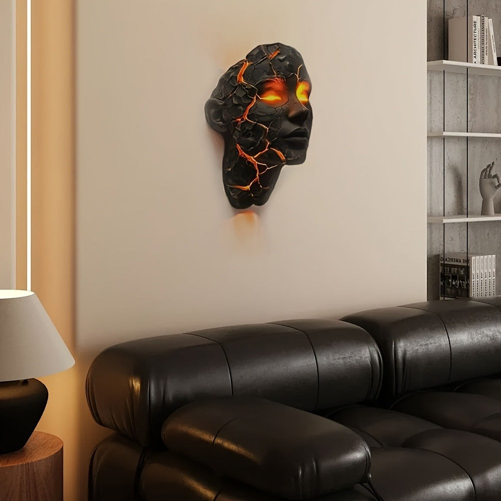 3D Wall Lamp Shattered LED Night Light Broken Face Moving Effect – Gothic Plug-In Wall Decor Light for Bedroom, Living Room, Bar, Cafe & Game Room, Unique Home Lighting Gift - product image 9