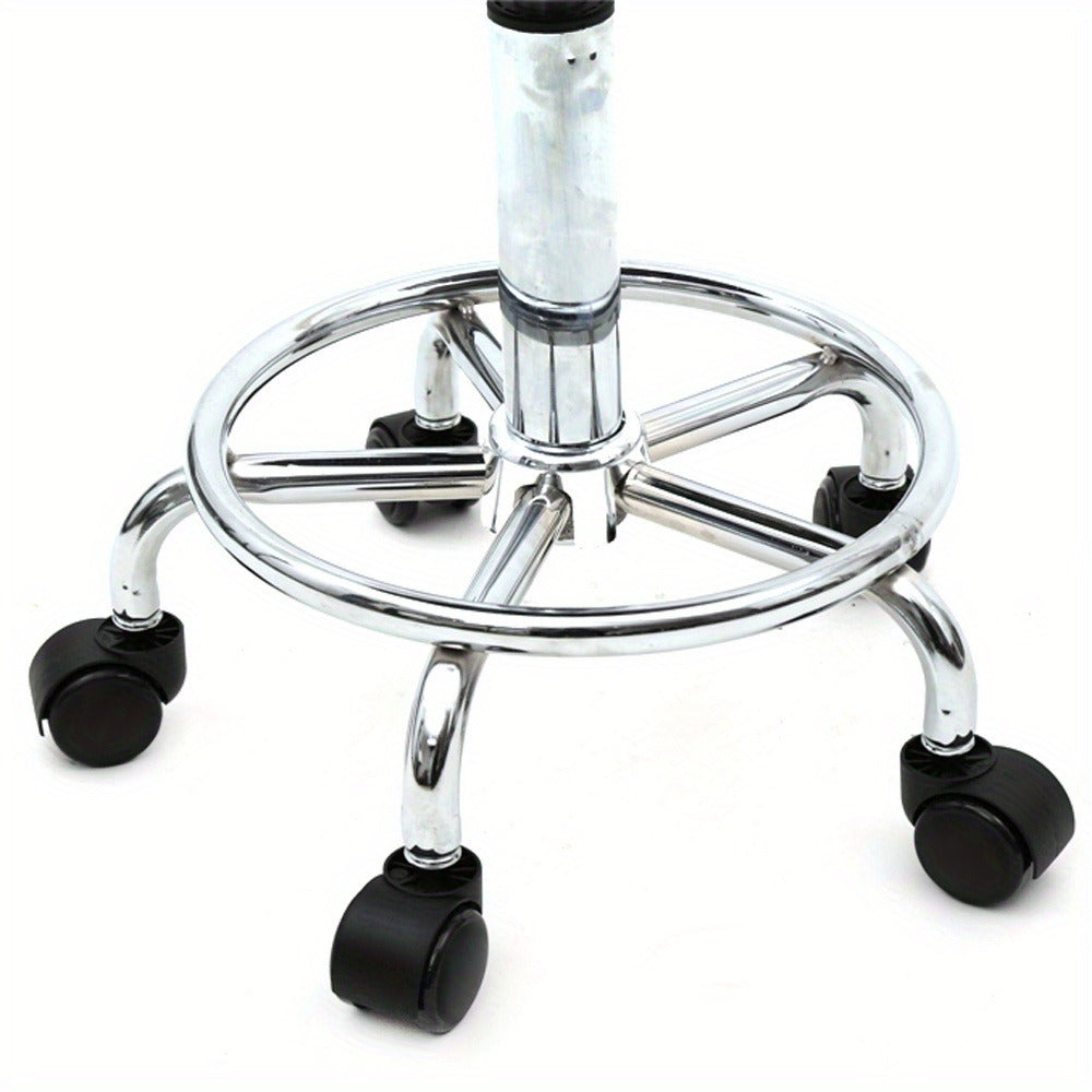 Saddle & Round Salon Stool with Backrest 360-Degree Swivel — Adjustable Height Professional Chair for Salon, Spa, Barber, Kitchen & Bistro, Black & White, 2 Styles - product image 10