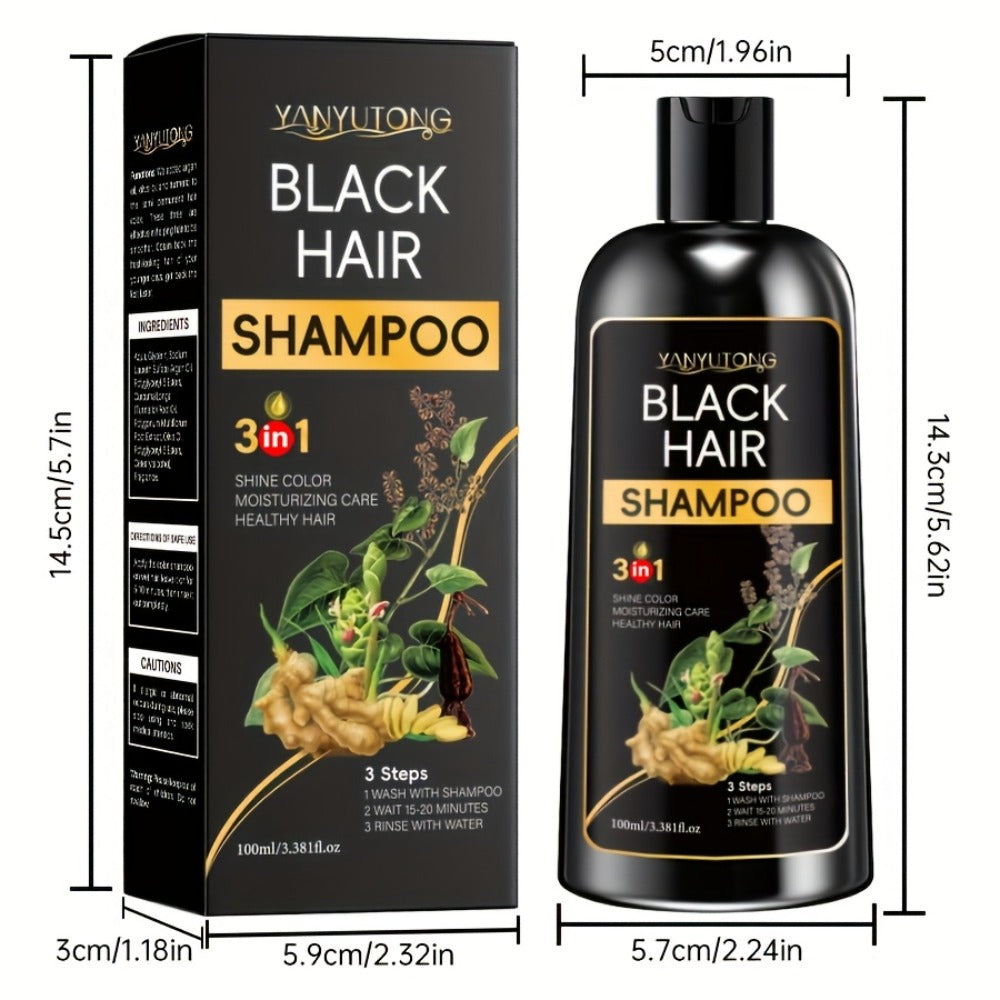 Hair Dye Shampoo Natural Plant Pigments – Fast Gray Hair Coverage in 1 Wash | 3.38oz Travel Size | Black Brown Chestnut Brown | Gentle Moisturizing Color Shampoo for Women & Men - product image 10
