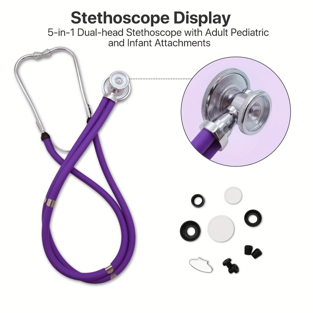 Aneroid Sphygmomanometer & Stethoscope 2-in-1 Set - Manual Blood Pressure Monitor with Nylon Cuff, Fixing Clip, Stethoscope, Portable Case & Accessories, Emergency BP Kit for Medic - product image 9