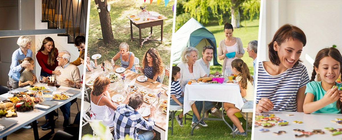 Round Folding Table 48" / 60" Bi-Fold HDPE 1.75" Thick Top Rust-Resistant Steel Frame for Wedding, Party & Commercial Events — 1, 2 or 4 Pack - product image 18