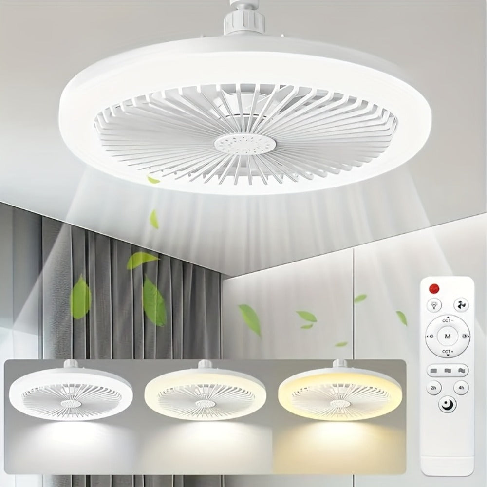 Ceiling Fan Light with Remote Control 3-Speed 3-Color Dimmable LED E26 Base 3000-6500K Adjustable Direction Timer Night Light Function for Bedroom Living Room - product image 4
