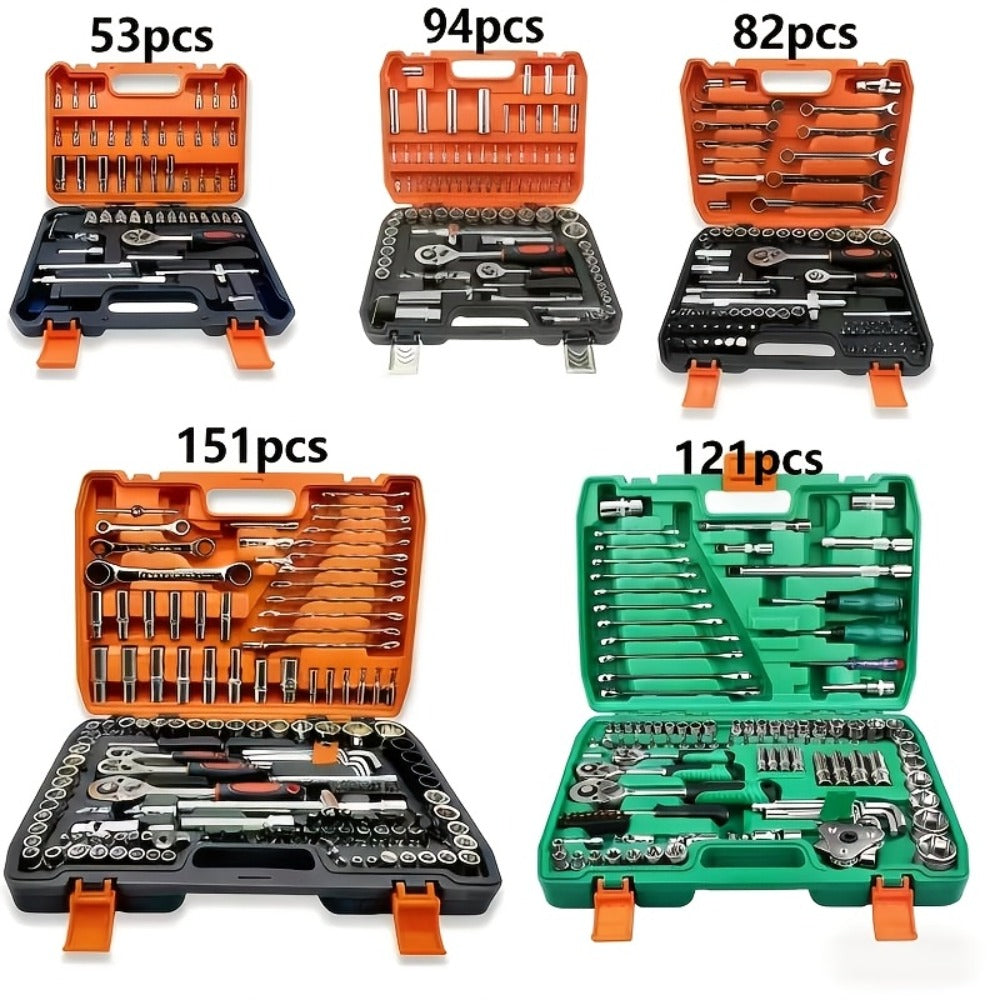 Premium Stainless Steel Repair Tool Kit 55/82/94/121PCS – Complete Automotive & Home Repair Set | Multi-Function Hand Tools | No Charging Required | Easy to Use | Perfect Gift for  - product image
