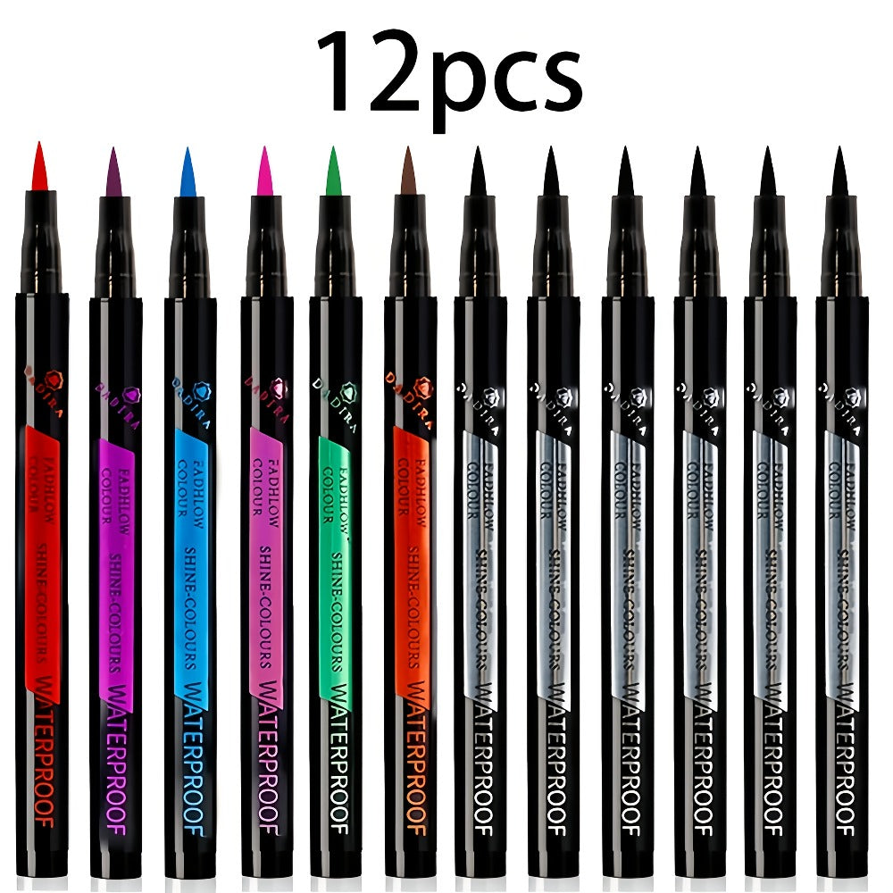 Fine Tip Liquid Eyeliner Pen 12-Pack – Long-Lasting Smudge-Free Precision Eye Liner, Natural Makeup Effect No Tingle Formula, All Skin Tones, Daily Wear Performances & Parties Wome - product image 3