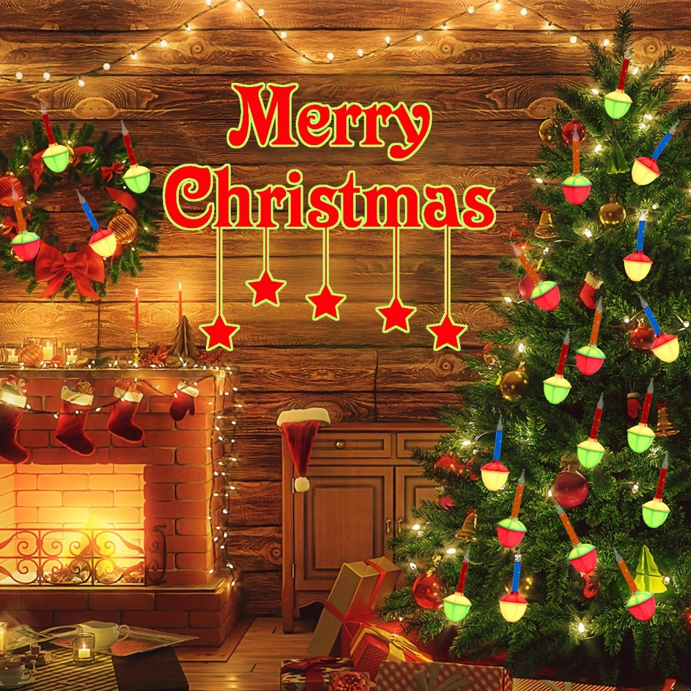 Christmas Bubble Lights 9 Pack Retro Multi Color | 8.8 Inch 5W E12 Base with 10 Bubble Bulbs 1 Spare | Vintage Holiday Christmas Tree Decoration Lights Green - product image 8