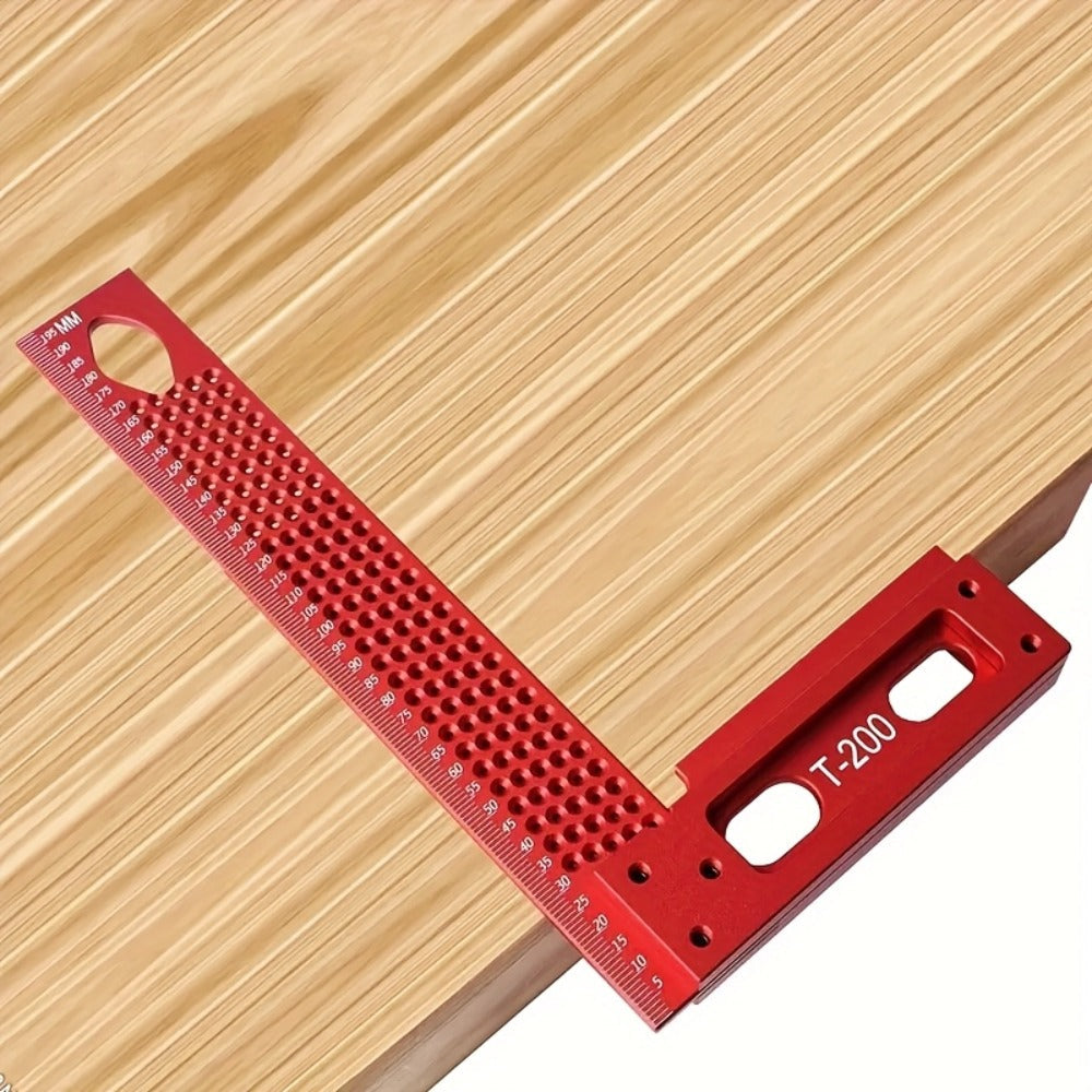 T-Square Marking Gauge 200mm Aluminum Alloy Woodworking Cross Calibration Height Ruler Precision T-Type Layout Tool for Carpentry DIY - product image