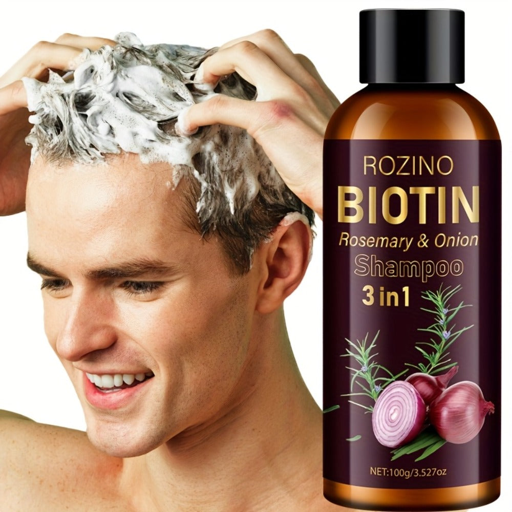 Onion Rosemary Biotin 3-in-1 Shampoo Bar for Hair Growth & Damaged Hair Repair - Scalp Cleansing Strengthening Nourishing Solid Shampoo Bar for Women All Hair Types 100g - product image 3